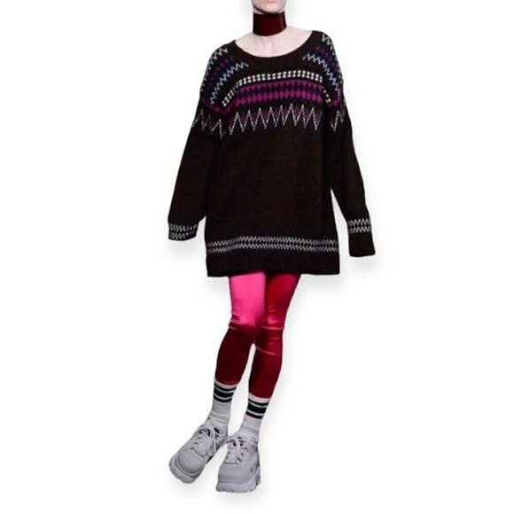 Junya Watanabe Comme des Garçons, Brown multi Jacquard Sweater, Fair Isle, Size - Picture 3 of 15